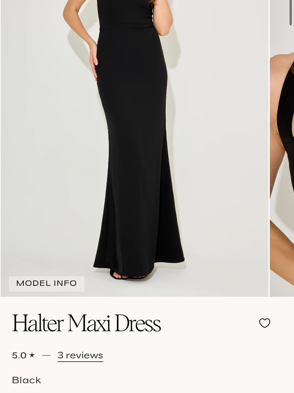 Odd Muse Halter Maxi Dress — Black NWT